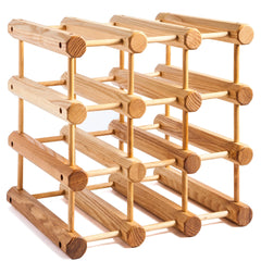 12 Bottle Wooden Modular Wine Rack