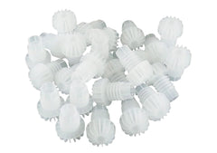Champagne Stoppers - White Plastic  30/pk