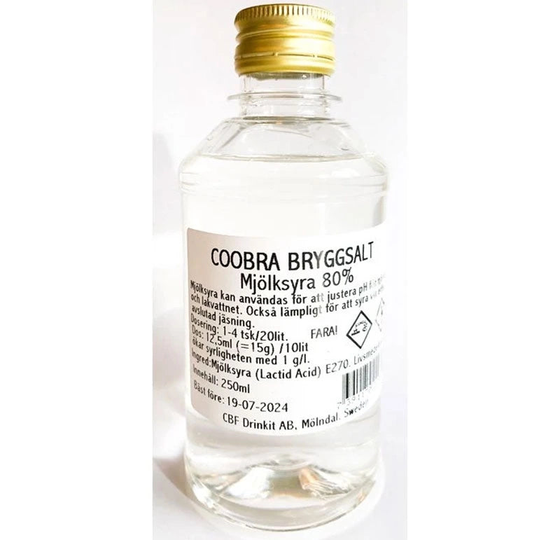 Lactic acid 80% Coobra 250 ml.
