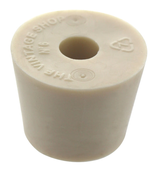 Rubber Stopper #6 w/ Airlock Hole (Glass Jugs)